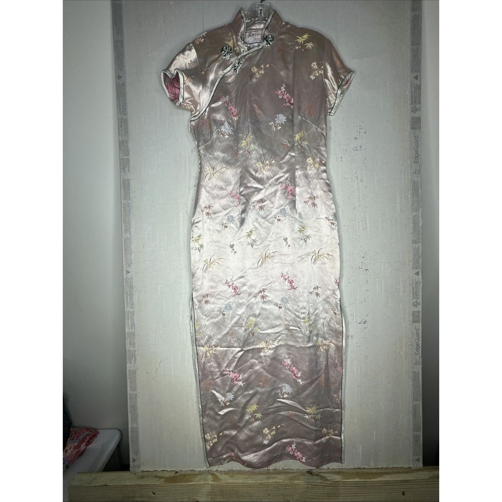 Vintage Folz Square Chinese Geisha Style Maxi Dress | Tagged Size: 38